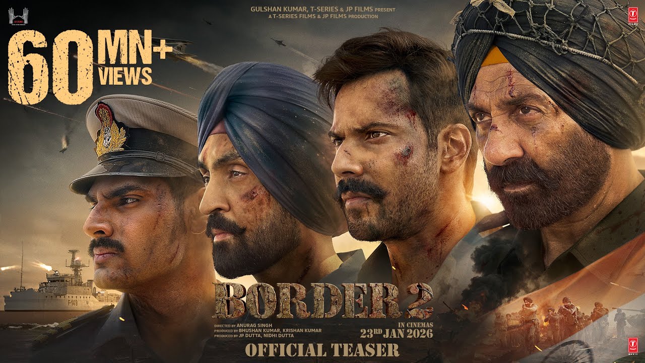 BORDER 2 (Teaser): Sunny Deol, Varun D, Diljit, Ahan | Anurag S | JP Dutta, Bhushan K | 23-Jan-2026