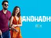 Andhadhun 2018 Movie – A Thrilling Masterpiece by Sriram Raghavan
Modern movie poster featuring two smiling young adults, a man with sunglasses and a woman in an orange dress, promoting the Indian film "Andhadhun" on Inside Box Office.