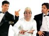 Hera Pheri 3 Movie Director Locked, Shoot begins in 2025 Men in suits and traditional attire making humorous gestures for a movie-themed promotional photo.