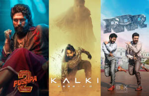 Top 9 Most Popular South Indian Hindi Dubbed Movies Ever To Watch Colorful Collage Of Indian Movie Posters And Promotional Images, Showcasing Popular Bollywood Films, Actors, And Dynamic Scenes From &Quot;Pushpa 2,&Quot; &Quot;Kalki 2898 Ad,&Quot; And &Quot;Rrr&Quot; For Entertainment And Box Office Analysis.