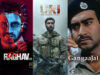 Top 9 Best Bollywood Movies on Youtube you Must Watch Intense Indian military action scenes from upcoming Bollywood movies, featuring Raghav 2.0, Uri The Surgical Strike, and Gangaajal, showcasing dramatic storytelling and high-energy combat visuals.