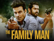The Family Man Season 3 & What’s Next For Fans Gun-Toting Men, Crime Drama, Intense Action, Thriller, Telugu Movie Poster, Inside Box Office, The Family Man, Indian Espionage Thriller, Government Agents, High-Stakes Conflict, Mumbai Backdrop, Suspenseful Storyline, Double Agent Theme, Popular Indian Series, Movie Promotion.