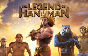 The Legend Of Hanuman Season 6 & What’s Next For Fans Epic Animated Movie Poster Featuring Mythological Characters From &Quot;The Legend Of Hanuman&Quot; With Dramatic Sunset Background.