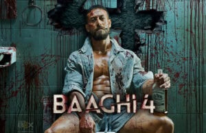 Baaghi 4 Day Wise Detailed Box Office Collection | India And Overseas Blood-Splattered Man Sitting On A Toilet With A Knife And A Bottle Of Alcohol In A Gruesome, Horror-Themed Setting From The Movie &Quot;Bach 4&Quot;.